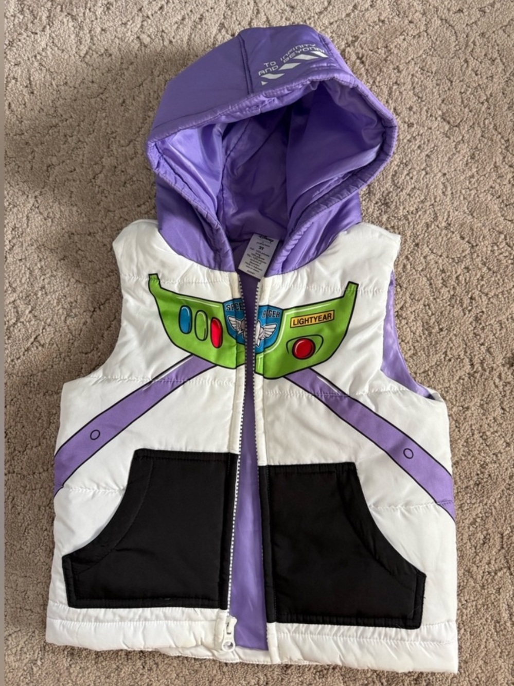 Buzz Lightyear Hooded Puffer Vest